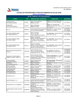 LISTADO DE PROVEEDORES ATENCION