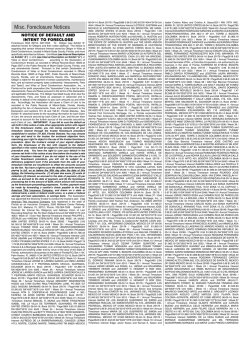 Misc. Foreclosure Notices