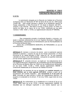 REGISTRO N&ordm; 1769/15 CORRESPONDE EXPTE :B