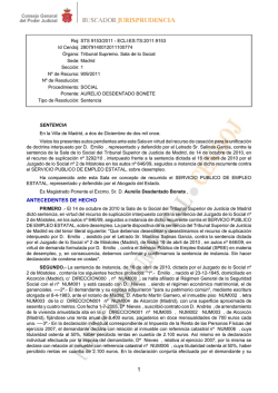 jurisprudencia aplicable reflejada en una sentencia del