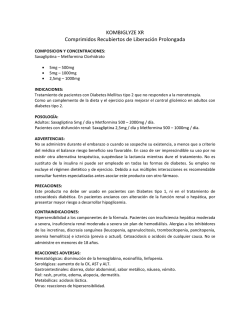 KOMBIGLYZE XR Comprimidos Recubiertos de Liberaci&oacute;n