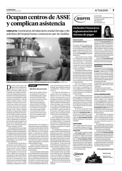 Ocupan centros de ASSE y complican asistencia conflicto.