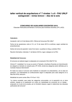 C&aacute;tedra Arquitectura 7 - Clases de Oposici&oacute;n
