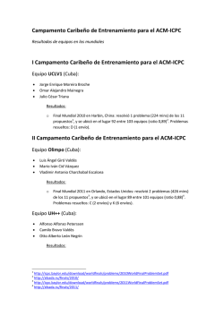 Campamento Caribe&ntilde;o de Entrenamiento para el ACM-ICPC