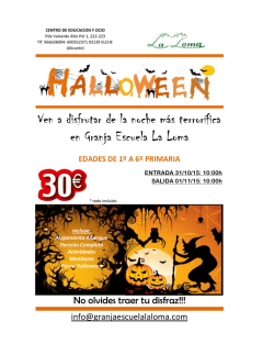 TARIFA HALLOWEEN.xlsx - Granja Escuela la Loma