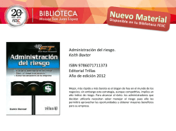 Administraci&oacute;n del riesgo. Keith Baxter ISBN
