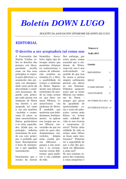 Bolet&iacute;n DL n&ordm;6 - Asociaci&oacute;n S&iacute;ndrome de Down de Lugo