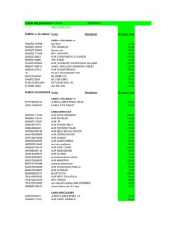 Lista de precios A la fecha: