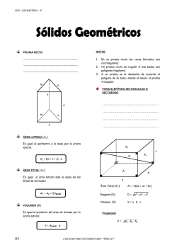 PRISMA RECTO &Aacute;REA LATERAL (AL) &Aacute;REA TOTAL (AT