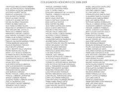 listado honorificos 2009 - Col&eacute;gio Medico de Sevilla