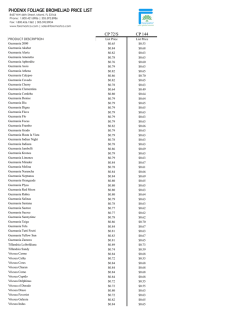 PHOENIX FOLIAGE BROMELIAD PRICE LIST CP 72