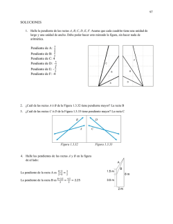 SOLUCIONES Pendiente de A: Pendiente de B