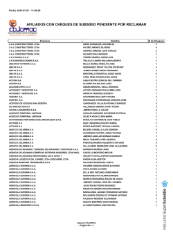 AFILIADOS CON CHEQUES DE SUBSIDIO PENDIENTE