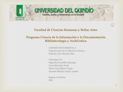 Organizaci&oacute;n de Historias Cl&iacute;nicas