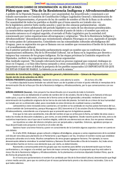 Piden que sea: "D&iacute;a de la Resistencia Ind&iacute;gena y Afrodescendiente"