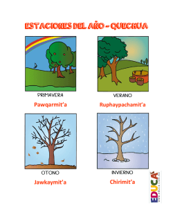 Estaciones del a&ntilde;o en Quechua.