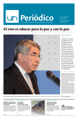 El reto es educar para la paz y con la paz