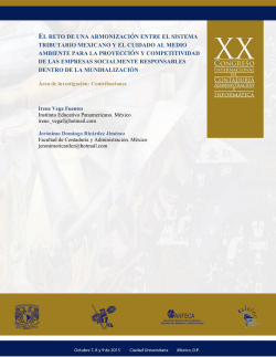 el reto de una armonizaci&oacute;n entre el sistema tributario mexicano y el