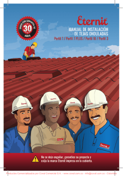 Eternit - Instalaci&oacute;n de Tejas Onduladas