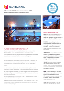 informe CROMOTERAPIA - Casa Rural San Rafael