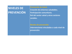 NIVELES DE PREVENCI&Oacute;N