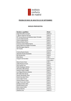 PRUEBA DE NIVEL DE ADULTOS (15 DE SEPTIEMBRE) NIVELES