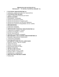 PROGRAMA DE MATEMATICAS VIII BALLET