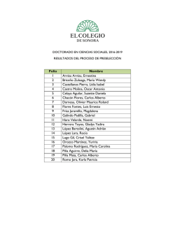 Folio Nombre 1 Arvizu Arvizu, Ernestina 2 Brice&ntilde;o Zuloaga, Mar&iacute;a