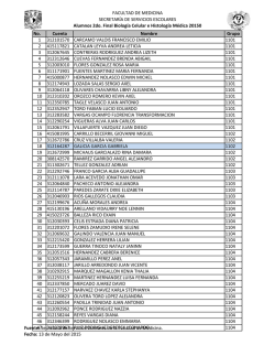 Listado de alumnos para segundo examen final