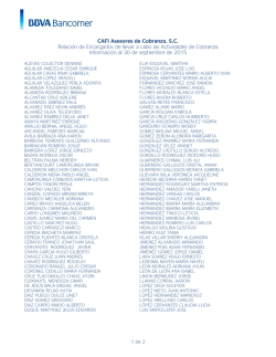 CAFI Asesores de Cobranza, SC Relaci&oacute;n de Encargados de llevar