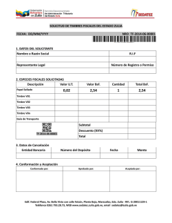 SOLICITUD DE TIMBRES FISCALES DEL ESTADO