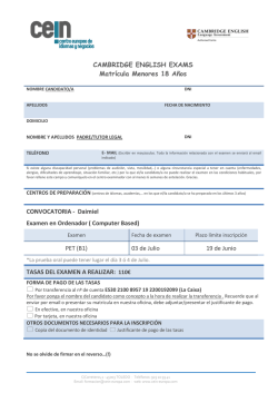 CONVOCATORIA - Daimiel Examen en Ordenador
