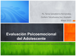 Evaluaci&oacute;n Psicoemocional del Adolescente