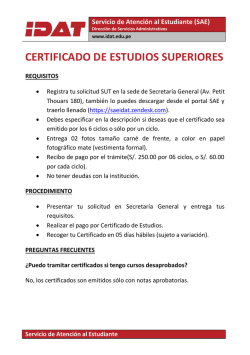 certificado de estudios superiores - Portal de Servicio de Atenci&oacute;n al