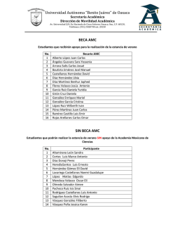 Universidad Aut&oacute;noma &ldquo;Benito Ju&aacute;rez&rdquo; de Oaxaca BECA AMC SIN
