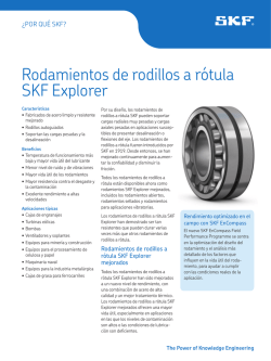 Rodamientos de rodillos a r&oacute;tula SKF Explorer