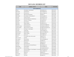 2015 SAMA Member List 050715 - SAMA