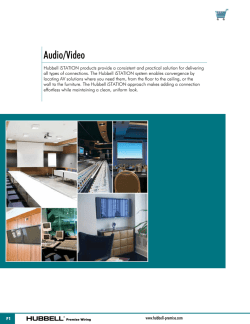 Audio/Video - Hubbell Premise Wiring