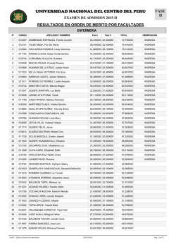 universidad nacional del centro del peru