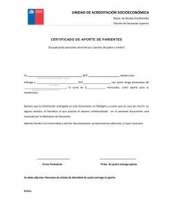 Certificado de Aporte de Parientes