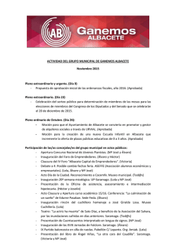 Actividad Noviembre 2015