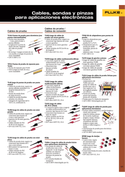 Cables, sondas y pinzas para aplicaciones electr&oacute;nicas