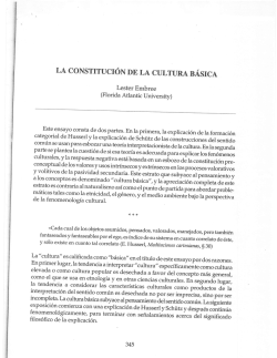 La constituci&oacute;n de la cultura b&aacute;sica