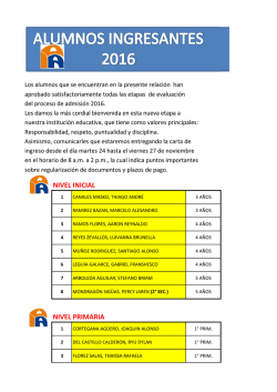 RESULTADOS 3er EXAMEN - Colegio Palas Atenea