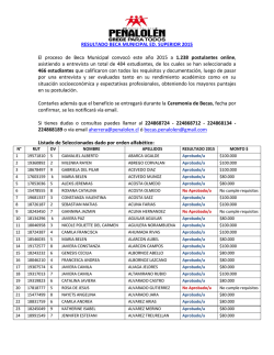 RESULTADO BECA MUNICIPAL ED