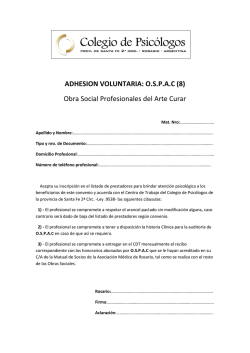 OSPAC - Colegio de Psic&oacute;logos