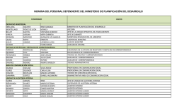 Nomina de personal - Ministerio de Planificaci&oacute;n del Desarrollo