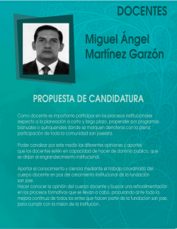 Propuesta de Candidatura - San Jos&eacute; Fundaci&oacute;n de Educaci&oacute;n