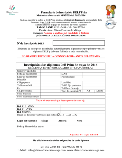 Formulario de inscripci&oacute;n DELF/DALF