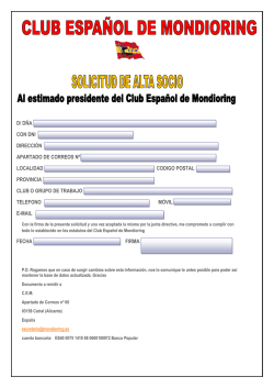 alta de socio - CLUB ESPA&Ntilde;OL DE MONDIORING
